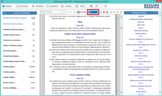 Katalog propisa - Katalog propisa - Taster izmjene
